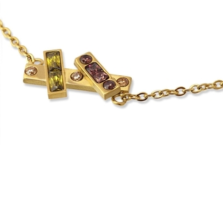 Women's Bracelet Multicolored Zirconia S.Steel 316L-IP Gold Plated BCU664D Anartxy